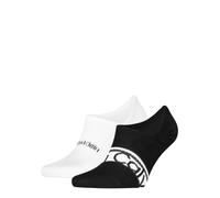 Füßlinge CALVIN KLEIN "CK MEN FOOTIE HC LOGO STRIPE", Herren, schwarz, Baumwollmischung, normal, Socken, Antirutsch Noppen im Fersenbereich, Cotton-Mix, elastisch (51279613-0) schwarz