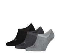 Füßlinge CALVIN KLEIN "CK MEN FOOTIE HIGH CUT", Herren, Gr. 43-46, grau melange, Baumwollmischung, normal, Socken, hoch geschnittene Silhouette, Cotton-Mix (30375233-43) grau melange