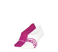 Füßlinge CALVIN KLEIN "CK WOMEN FOOTIE HC LOGO STRIPE", Damen, pink (fuchsia), Baumwollmischung, normal, Socken, Antirutsch Noppen im Fersenbereich, Baumwollmischung (50183922-0) fuchsia