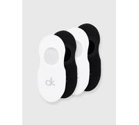 Füßlinge CALVIN KLEIN "CK WOMEN FOOTIE HIGH CUT 4P ECOMM", Damen, Gr. 35-38, weiß, schwarz, Obermaterial: 64% Baumwolle, 34% Polyamid, 2% Elasthan, Socken (34879117-35) weiß, schwarz