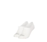 Füßlinge CALVIN KLEIN JEANS "CK WOMEN FOOTIE HIGH CUT 2P DIAMOND", Damen, weiß, Materialmix, elastisch, Socken, Mit gewelltem Rand und tollem Muster (19698449-0) weiß