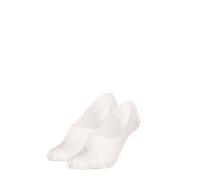 Calvin Klein Legwear Calvin Klein 2P Shiny Logo Mid Cut Footie Socks Weiß Gr 39/42 Damen