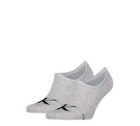 Füßlinge CALVIN KLEIN JEANS "CKJ MEN FOOTIE HIGH CUT 2P MONOGRAM", Herren, Gr. 39-42, grau (light grau melange), Baumwollmischung, normal, Socken, mit stilvollem Logodetail (13437421-39) light grau me