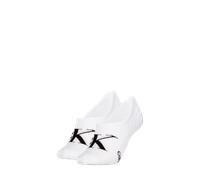 Füßlinge CALVIN KLEIN JEANS "CKJ WOMEN FOOTIE HIGH CUT MONOGRAM", Damen, Gr. 39-42, weiß, Baumwollmischung, normal, Socken, hoch geschnittene Silhouette, Cotton-Mix, elastisch (94262862-39) weiß