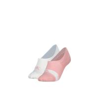 Calvin Klein 2P Glossy High Cut Footie Socks Weiß/Rosa Gr 35/38 Damen