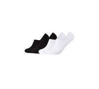 Füßlinge CAMANO "4er Pack", Herren, Gr. 35-38, schwarz-weiß (schwarz, weiß), 74% Baumwolle, 24% Polyamid, 2% Elasthan, uni, Socken (60805653-35) schwarz, weiß