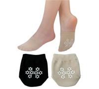 Füßlinge Damen 39-42 No Show Rutschfeste Halbe Socken für Sling Back Heels | Vorfuß Socken aus 100% Baumwolle, Atmungsaktiv, mit Rutschfester Sohle, Elastisch, für Loafer, Ballerinas und Slingpumps