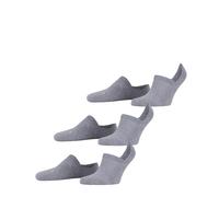 FALKE Unisex Cool Kick Invisible 3-Pack U IN Soft Breathable Quick Drying No-Show Plain 3 Pairs Liner Socks, Grey (Light Grey Melange 3775) new - eco-friendly, 9.5-10.5