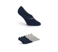 Füßlinge FILA "UNISEX GHOST SOCKS", Herren, Gr. 35-38, blau (navy grau), Baumwollmischung, unifarben, normal, Socken, mit Logo-Schriftzug, Silikonstreifen an der Ferse für besseren Halt (73646952-35)
