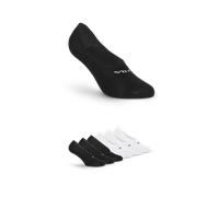 Füßlinge FILA "UNISEX GHOST SOCKS", Herren, Gr. 35-38, schwarz-weiß (schwarz, weiß), Baumwollmischung, unifarben, normal, Socken, mit Logo-Schriftzug, Silikonstreifen an der Ferse für besseren Halt (7