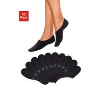 Füßlinge H.I.S, Herren, Gr. 35-38, schwarz, Baumwolle, Elasthan, Polyamid, unifarben, elastisch, Socken, weit ausgeschnitten (509817-35) schwarz