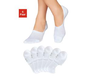 Füßlinge H.I.S, Herren, Gr. 35-38, weiß (6x weiß), Baumwolle, Elasthan, Polyamid, unifarben, elastisch, Socken, mit softem Frottee (57327512-35) 6x weiß