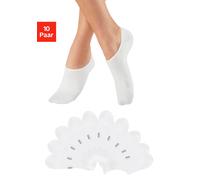 Füßlinge H.I.S, Herren, Gr. 39-42, weiß (10x weiß), Baumwolle, Elasthan, Polyamid, unifarben, elastisch, Socken, weit ausgeschnitten (40879327-39) 10x weiß
