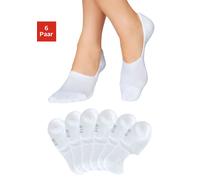 Füßlinge H.I.S, Herren, Gr. 39-42, weiß (6x weiß), Baumwolle, Elasthan, Polyamid, unifarben, elastisch, Socken, mit softem Frottee (57327512-39) 6x weiß