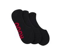Füßlinge HUGO UNDERWEAR "3P SL LOGO CC", Herren, Gr. 45-46, schwarz (schwarz 100), Baumwollmischung, Socken Füßlinge (69661424-45)