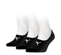 Füßlinge PUMA "PUMA UNISEX FOOTIE 3P", Herren, Gr. 35-38, schwarz, Baumwollmischung, elastisch, Socken, NoShow Socks, atmungsaktiv, elastisches Bündchen (89635551-35) schwarz