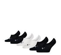 PUMA Unisex Füßlinge, 6er Pack - Footie Highcut, ECOM, einfarbig, Logo Schwarz/Weiß 43-46