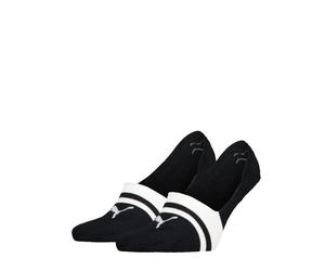 Füßlinge PUMA "PUMA UNISEX HERITAGE MID CUT FOOTIE", Herren, Gr. 39-42, schwarz-weiß (schwarz), Baumwollmischung, normal, Socken, No-Show-Socks, Silikon in der Ferse für optimalen Halt (88573525-39) s