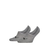 Füßlinge PUMA "PUMA UNISEX HIGH CUT FOOTIE 2P", Herren, Gr. 43-46, middle grau melange, Baumwollmischung, normal, Socken, No-Show-Socks, Silikon in der Ferse für optimalen Halt (22357238-43) middle gr