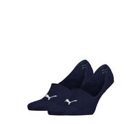 Füßlinge PUMA "PUMA UNISEX MID CUT FOOTIE", Damen, Gr. 39-42, navy, Baumwollmischung, normal, Socken, No-Show-Socks, Silikon in der Ferse für optimalen Halt (63311341-39) navy