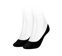 Füßlinge TOMMY HILFIGER "TH WOMEN FOOTIE INVISIBLE 2P", Damen, Gr. 35-38, schwarz, Baumwollmischung, Elasthan, Polyamid, unifarben, elastisch, Socken, mit flacher Zehennaht (87836412-35) schwarz
