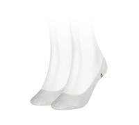 Füßlinge TOMMY HILFIGER "TH WOMEN FOOTIE INVISIBLE 2P", Damen, Gr. 35-38, weiß, Baumwollmischung, Elasthan, Polyamid, unifarben, elastisch, Socken, mit flacher Zehennaht (18125368-35) weiß