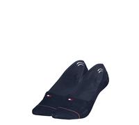 Füßlinge TOMMY HILFIGER "TH WOMEN FOOTIE MC 2P SHINE", Damen, Gr. 39-42, navy, Materialmix, Socken, mit silikonisierten Fersenstreifen (51668016-39) navy