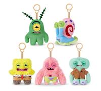 Fuggler Spongebob 12 cm Plüsch-Schlüsselanhänger von ZURU - Funny Ugly Monster Kuscheltier mit menschenähnlichen Zähnen, sammelbare Taschenanhänger für Kinder