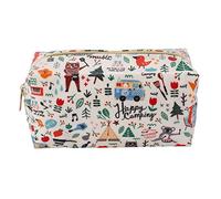 Fuhjythy 1 Stück Karikatur Kosmetik Tasche Fisch Muster Frauen Tasche Reisen Blumen Kultur Beutel