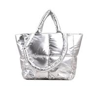 FUIERI Puffer Tote Bag Damen Glänzend Gesteppte Puffy Tote Bag Daunen Gepolsterte Schultertasche Süße Handtasche Ästhetische Handtasche,2