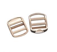 Fujiyuan 2 Stück 25 mm 2,5 cm Verstellschnalle Straps-Trigleiter für Gurte Schultertaschen Rucksack Gurtband Verstellbar 25mm Lightgold