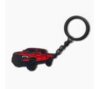 FULAIKJ Auto-Schlüsselanhänger für Dodge RAM 2023 2022 1500 TRX Zubehör Metall Emaille Schlüsselanhänger Ring 3D-Modell Pickup Truck Schlüsselanhänger, Rot/Ausflug, einfarbig (Getaway Solids), Medium