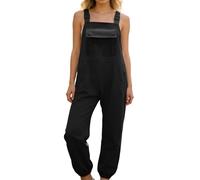 Fulidngzg Overall Damen Baggy Jumpsuit Arbeitslatzhose Frühlings Latzkleid Arbeitsoverall Oversize Overall Latzhose Elegant Einteiler Kuschelig Blaumann Mode Trägerrock 2026