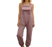 Fulidngzg Overall Damen Baggy Jumpsuit Arbeitslatzhose Frühlings Latzkleid Arbeitsoverall Oversize Overall Latzhose Elegant Einteiler Kuschelig Blaumann Mode Trägerrock 2026