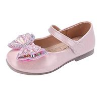 Fulidngzg Prinzessin Schuhe Mädchen Schmal Festlich Glitzer Tanzschuhe Stöckelschuhe Klettverschluss mit Absatz Ballerina Sommer Pumps Sandalen Partei Leder Cosplay Kinderschuhe