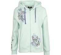 Full Volume by EMP Hooded Jacket with Butterflys and Skulls Kapuzenjacke mint in L