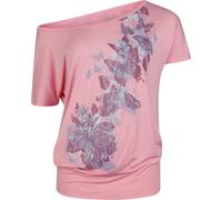 Full Volume by EMP Damen rosa T-Shirt mit Schmetterling Frontprint L
