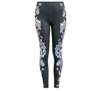 Full Volume by EMP Damen Schwarze Leggings mit großem Print M