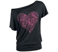Full Volume by EMP Damen Schwarzes T-Shirt mit Print M
