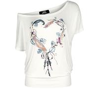 Full Volume by EMP Damen Weißes T-Shirt mit Rundhalsausschnitt und Print weiß L