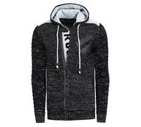 Full Zip Grobstrick Kapuzen-Strick-Jacke S