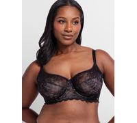 Fullcup-BH DORINA "Hasina", Damen, Gr. 80, Cup D, schwarz, Spitze, Obermaterial: 65% Polyamid, 23% Polyester, 12% Elasthan, unifarben, BHs, leicht gepolsterte Cups, Spitze (12028848-80) schwarz