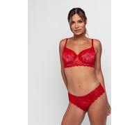 Fullcup-BH DORINA "Hasina", Damen, Gr. 95, Cup F, rot, Spitze, Obermaterial: 65% Polyamid, 23% Polyester, 12% Elasthan, unifarben, BHs, leicht gepolsterte Cups, Spitze (12223548-95) rot