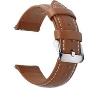 Fullmosa 12 Farben Uhrenarmband,18mm Vintage Lederarmband Ersatzrmbänder für Smartwatch und Universal-Uhr mit Edelstahl Schließe für Herren Damen,18mm Uhrband Braun