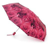 Fulton Regenschirm, Winddicht, Leichter, Öffnet und Schließt per Knopfdruck, 99 cm Spannweite, 27 cm Länge, Pink