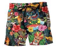 FULUJIDI Badehose Boardshorts Schwimmhose Herren Bademode Shorts 3D-Gedruckte Surfbrett Shorts Strand Shorts Herren Badeanzug Slips L 5