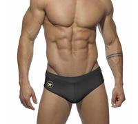 FULUJIDI Badehose Boardshorts Schwimmhose Herren Swim Slips Star Stickerei Badeanzug Sexy Niedrige Taille Bademode Herren Tasche Verbessern Sport Beach Surf Trunks L Schwarz