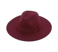 FULUJIDI Fedora Trilby Filzhut Hut Damen Hüte Breite Krempe Flach Band Band Beige Damen Kleid Formal Hut 56-58Cm Gewebt