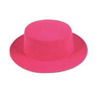 FULUJIDI Fedora Trilby Filzhut Hut Einfarbig Fedora Hut Frauen Männer Flach Top Filz Kappe Elegante Dame 55 To58 cm 16Rosered