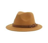 FULUJIDI Fedora Trilby Filzhut Hut Hut Fedoras Mädchen Hut Frauen Hüte Jungen Panama Jazz Kappen Gürtel Band Niedlich Outdoor Dekorieren Hut 52-54Cm (Kinder) 3